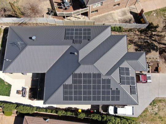 Solar products installed on a Canberra rooftop